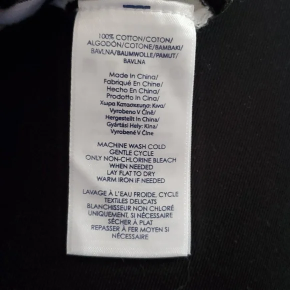 Chaps White and Black Striped Top - Picture 2 of 2